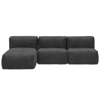  Reclining Sofa SACKit Soft Black Sofa 3 Seater Lounger - 2