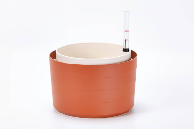 PLASTIA BERBERIS Donica samonawadniająca okrągła 26 cm cynamonowy