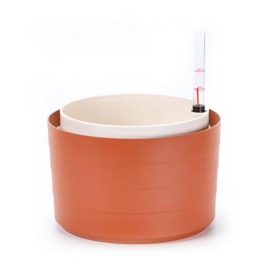 Donica samo-nawadniająca okrągła Urbalive Berberis cynamonowy 26 cm