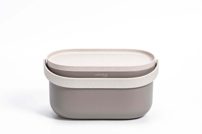 PLASTIA Pojemnik na bioodpady z ramką i filtrem kawowym 3.1 ltr jasnoszary