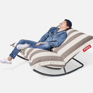  Fatboy Original Outdoor Stripe Cacao Pouf + Rock 'n Roll Pouf Rocking Chair | 15% OFF - 4