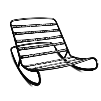  Fatboy Original Outdoor Stripe Cacao Pouf + Rock 'n Roll Pouf Rocking Chair | 15% OFF - 3