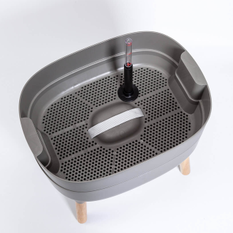 Kwietnik Plastia Urbalive 48x50x38 cm szary - 4