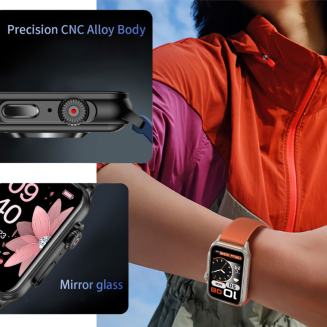 Smartwatch Damski RUBICON RNCF06 Tytan/Orange SMARUB221 - 6