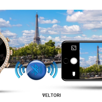 Smartwatch Damski VELTORI VT310-1 Złota Bransoleta + Różowy Pasek Silikonowy - 20