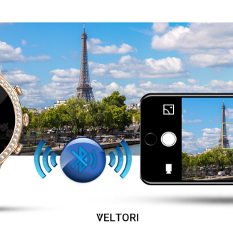 Smartwatch Damski VELTORI VT310-1 Złota Bransoleta + Różowy Pasek Silikonowy - 20