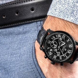 Zegarek Męski Giewont Chronograph Sapphire Czarny GW6260-A3 - 4