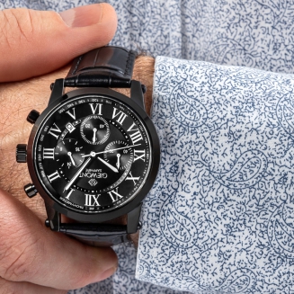 Zegarek Męski Giewont Chronograph Sapphire Czarny GW6260-A3 - 5
