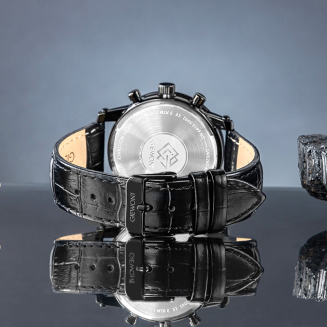 Zegarek Męski Giewont Chronograph Sapphire Czarny GW6260-A3 - 7