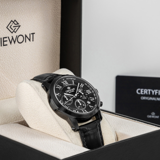 Zegarek Męski Giewont Chronograph Sapphire Czarny GW6260-A3 - 8