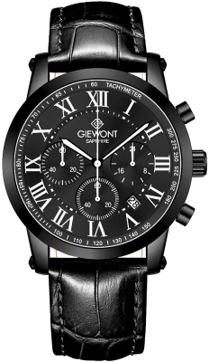 Zegarek Męski Giewont Chronograph Sapphire Czarny GW6260-A3