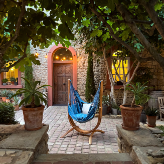 Fotel hamakowy ze stojakiem La Siesta Udine Organic Flamingo Comfort - 16