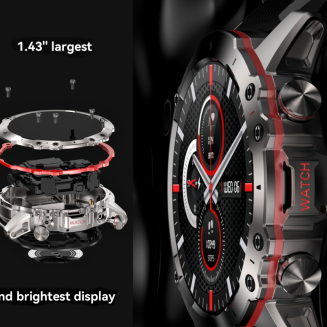 Smartwatch Męski Rubicon RNCF18-1 BLACK Bransoleta + Pasek - 7