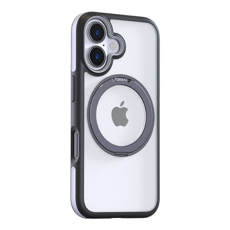  TORRAS Ostand R Fusion Case for iPhone 16 Plus (Black)
