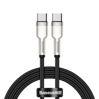 Kabel USB-C do USB-C Baseus Cafule, 100W, 1m (czarny) - 2