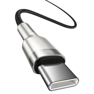 Kabel USB-C do USB-C Baseus Cafule, 100W, 1m (czarny) - 5
