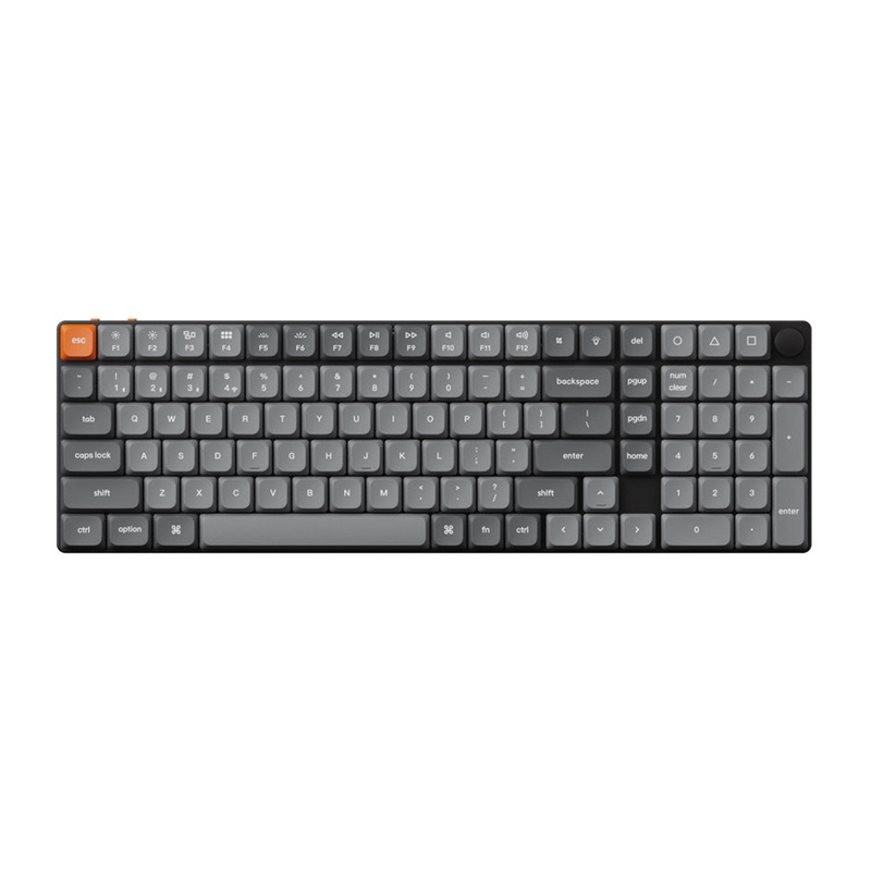 Bezprzewodowa klawiatura niskoprofilowa Keychron K17 Max RGB Brown Switch (czarna) [K17M-H3]