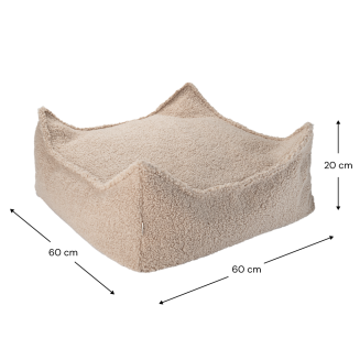  Wigiwama Square Ottoman Biscuit Children's Pouf - 3