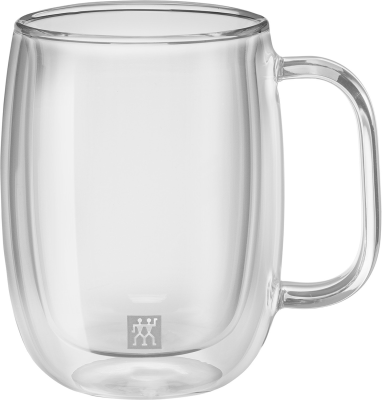 Zestaw dwóch szklanek do kawy z uchwytem Zwilling Sorrento 355 ml