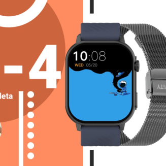 Smartwatch Gravity GT15-4 Niebieski Pasek Silikonowy + Tytanowa Bransoleta - 10