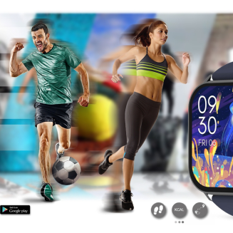 Smartwatch Gravity GT15-4 Niebieski Pasek Silikonowy + Tytanowa Bransoleta - 16