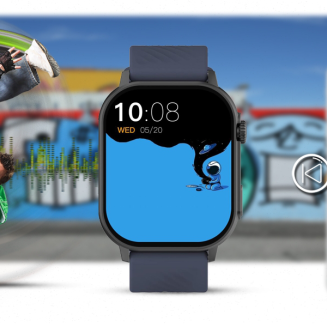 Smartwatch Gravity GT15-4 Niebieski Pasek Silikonowy + Tytanowa Bransoleta - 17