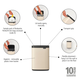 Kosz Brabantia Bo 4l Soft Beige - 16