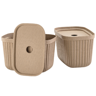  Set of 2 boxes Zone Denmark Pulp Natural Brown 15x23x15 cm - 3