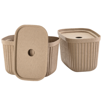  Set of 2 boxes Zone Denmark Pulp Natural Brown 15x23x15 cm - 3