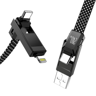 Kabel BLITZWOLF BW-HDC7 USB-A/USB-C-USB-C/Lightning 1.2m 240W (czarny) - 3