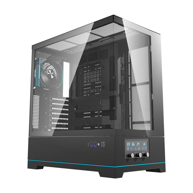 Obudowa komputerowa DARKFLASH DY451 PRO + 1 wentylator (czarna)
