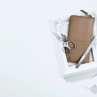 Zestaw do manicure Zwilling Twinox beżowe skórzane etui 5 elementów - 4