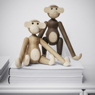 Figurka drewniana Kay Bojesen Małpka dąb small  - 5