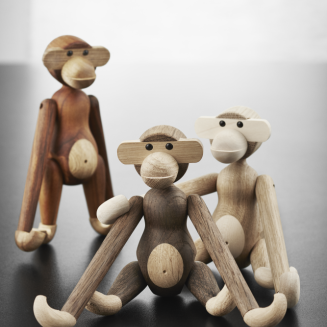 Figurka drewniana Kay Bojesen Małpka dąb small  - 6