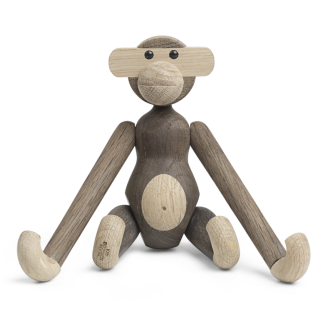 Figurka drewniana Kay Bojesen Małpka dąb small  - 2