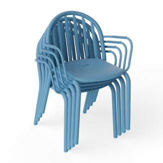 Fatboy Fred's Armchair Wave Blue Garden Chair with Armrests - 5