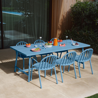 Krzesło ogrodowe z podłokietnikami Fatboy Fred's Armchair Wave Blue - 10