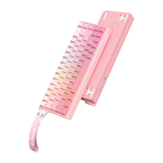  ONIKUMA G69 QWERTY Mechanical Keyboard (Pink) - 2