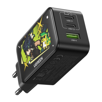 Ładowarka sieciowa Ugreen CD244 Genshin Impact Series, 65W, GaN, USB + 2x USB-C - 3