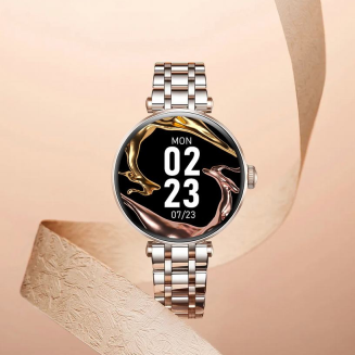 Smartwatch Gravity Różowe Złoto Czarny 2 Paski GT26-6 - 4