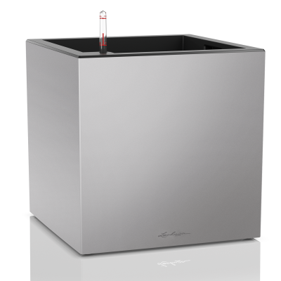 Donica Lechuza Canto Premium 40 kostka srebrny metallic