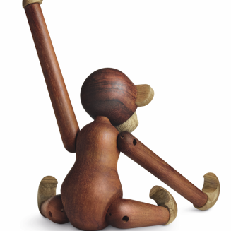 Figurka drewniana Kay Bojesen Małpka teak i dąb small - 4