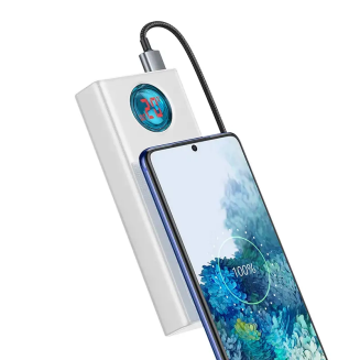 Powerbank BASEUS Amblight 30000mAh 65W (biały) - 6