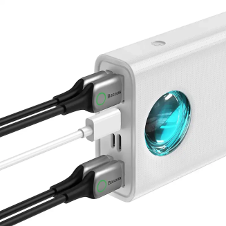 Powerbank BASEUS Amblight 30000mAh 65W (biały) - 5