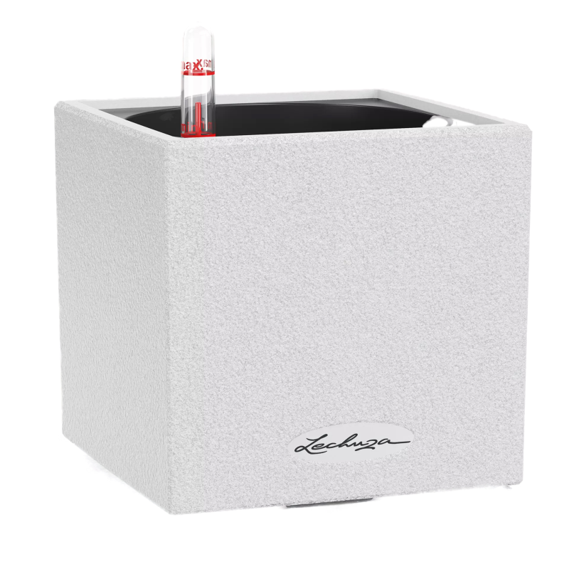 Doniczka Lechuza Canto Stone 14 kostka biały kwarcowy