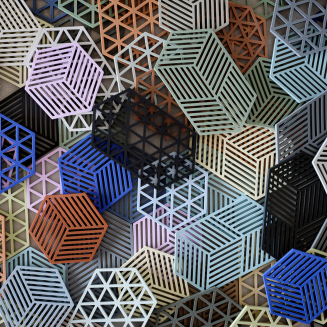 Podkładka pod naczynia Zone Denmark Hexagon Blue Fog 24x14 cm - 3