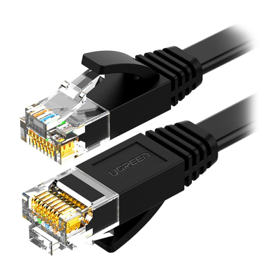 Kabel RJ45 Ugreen NW102 Cat.6, 30m, płaski (czarny)
