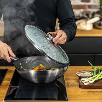 Wok Zwilling Joy Plus 30 cm ze szklaną pokrywą - 11