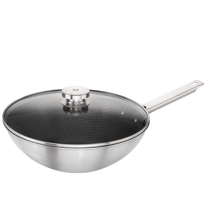 Wok Zwilling Joy Plus 30 cm ze szklaną pokrywą
