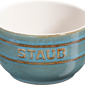 Staub Mini Ramekin Okrągły, 4 szt. - 200 ml, Antyczny turkusowy - 2